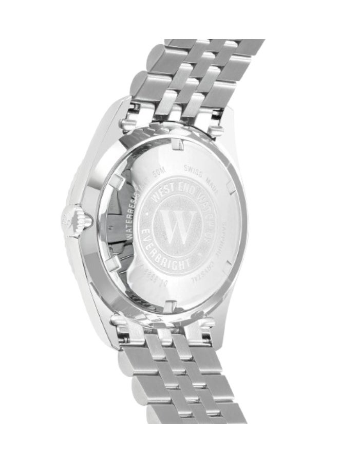 ويست إند ووتش كو West End Automatic Men's Watch 41mm, Day and Date, Green Dial - Stainless Steel Bracelet - Swiss Automatic - Image 5