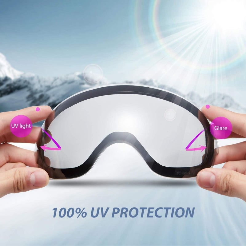 VANRORA X-Mag Ski Goggles Replacement Lens, Extra Snowboard Goggles Lens, Anti-Fog & 100% UV Protection - Image 5