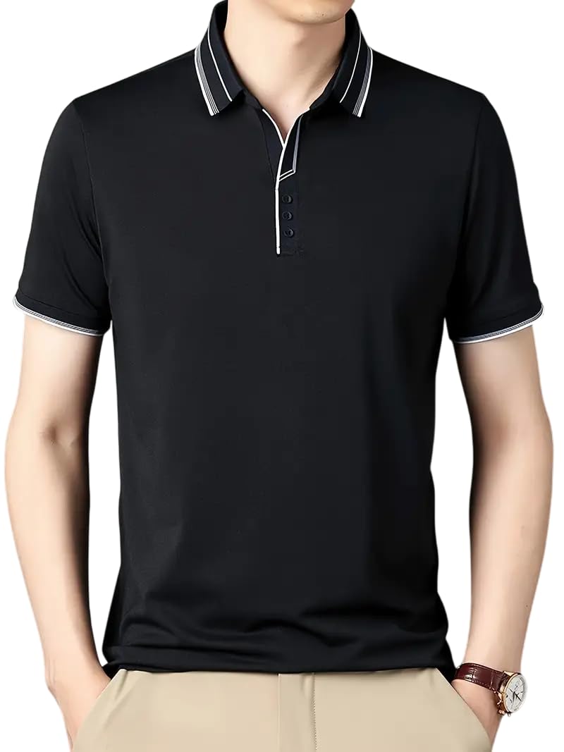 JVX Men T-Shirt || Tshirt for Men || Polo T Shirt || Tshirt (MRT-213) (in, Alpha, 2XL, Black) - Image 5