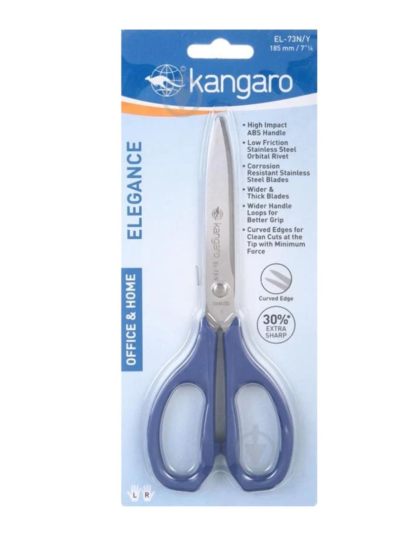 Kangaro مقص أنيق قطعة واحدة بطول 185 مم بألوان متنوعة - Image 2