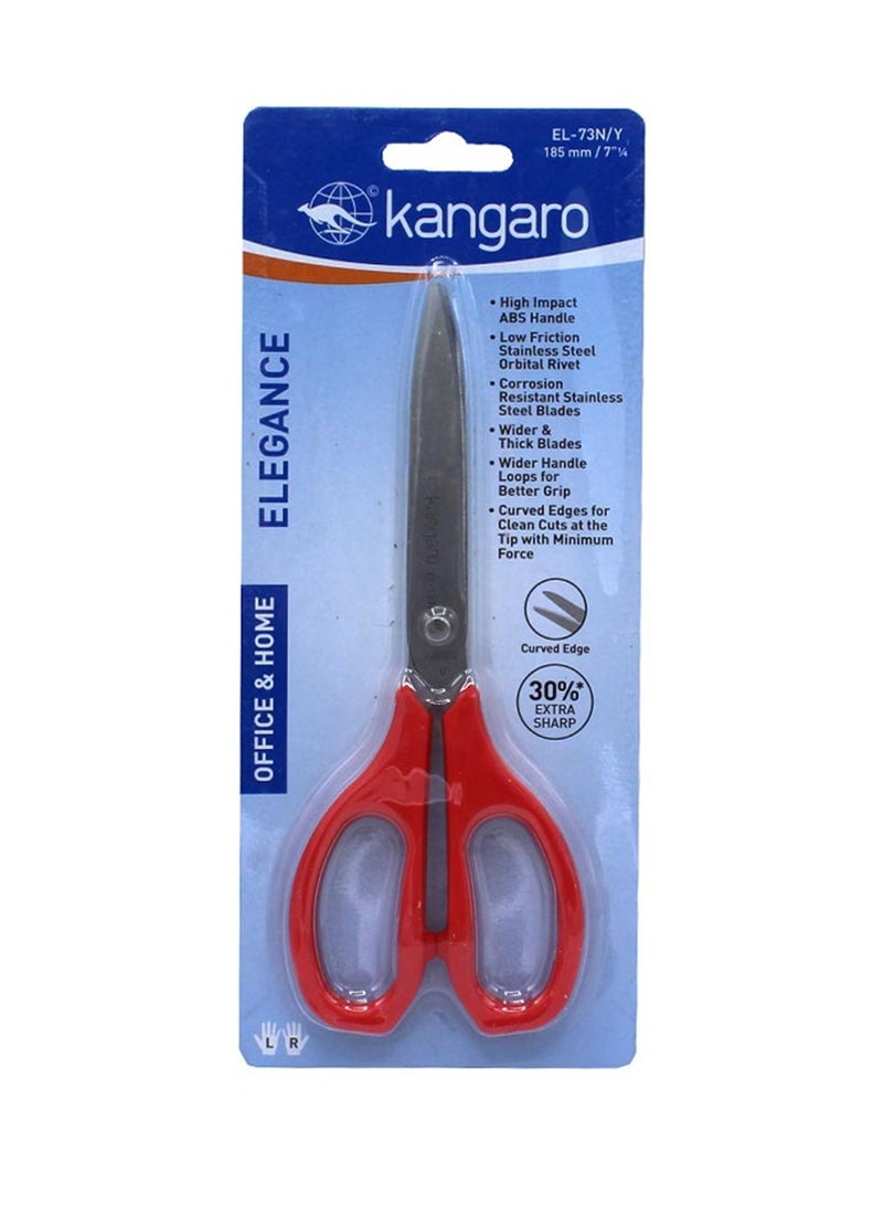 Kangaro مقص أنيق قطعة واحدة بطول 185 مم بألوان متنوعة - Image 1