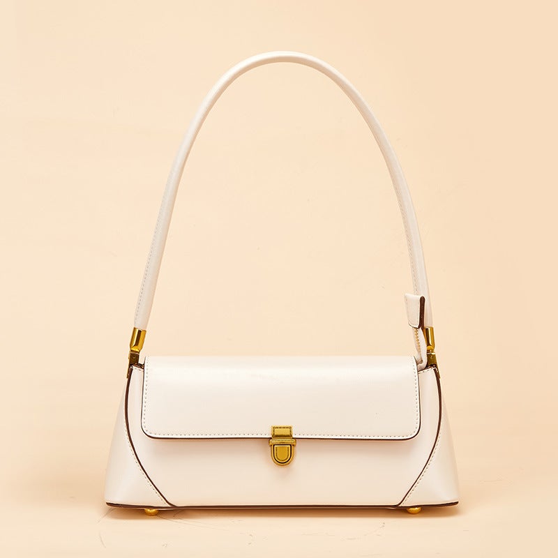 Niche Baguette Bag For Women New Genuine Leather Popular Armpit Bag 2025 Summer French Shoulder Bag For Women