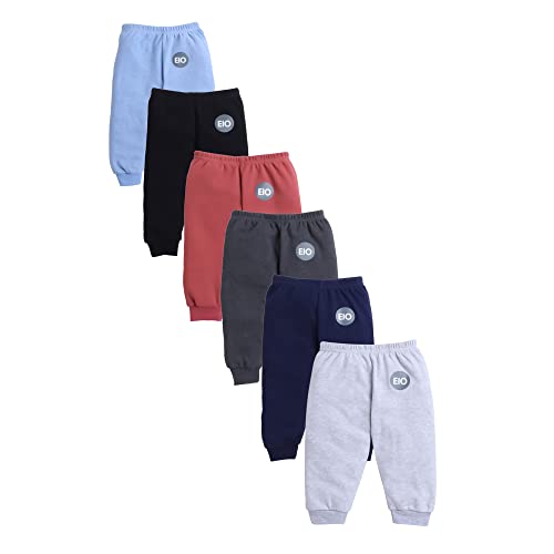 EIO Unisex Cotton Pajama Pants for Boys & Girls Combo Pack | Kids & Baby Soft Sleepwear Pyjamas Combo Pack | Toddler Breathable Nightwear Bottoms (Solid-6, 18-24 M) - Image 1