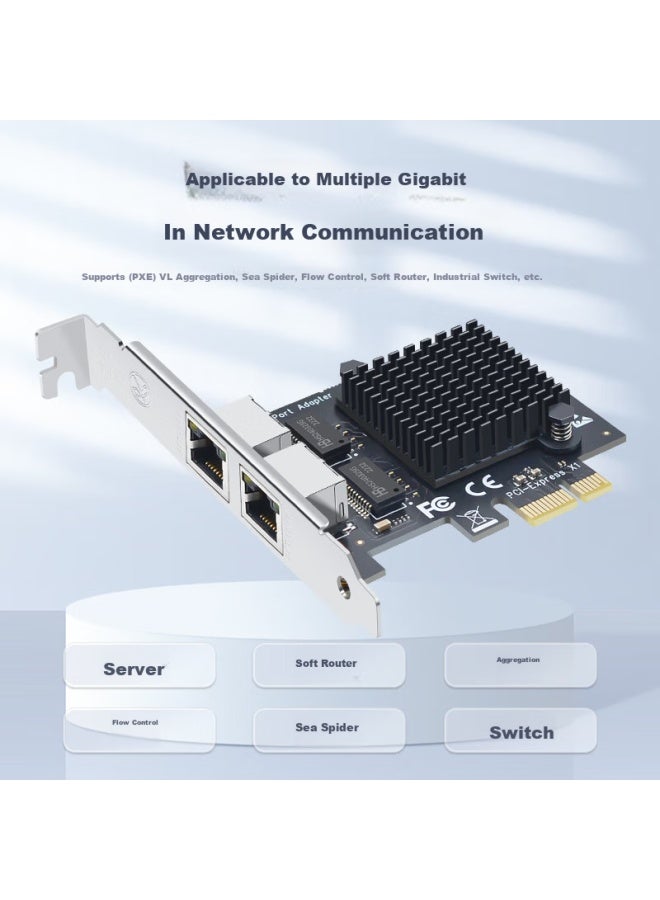 Eb-link Pci-e X1 2.5g Dual-port Network Card, 2500m Gigabit 2 Electrical Ports, Wired Network Card, Esxi Soft Router, Aggregation Network Adapter - Image 3
