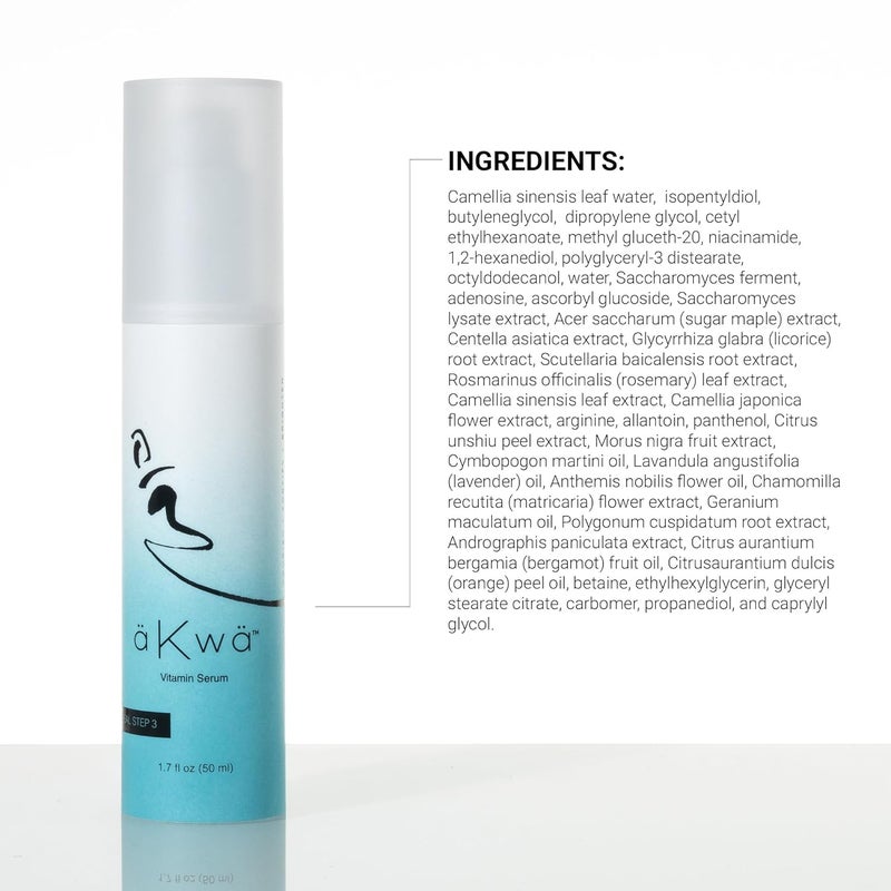 4Life aKwa Vitamin Serum Evens Tone Soothes Nourishes with Niacinamide Fermented Green Tea Water Red Maple Adenosine 15 oz - Image 2
