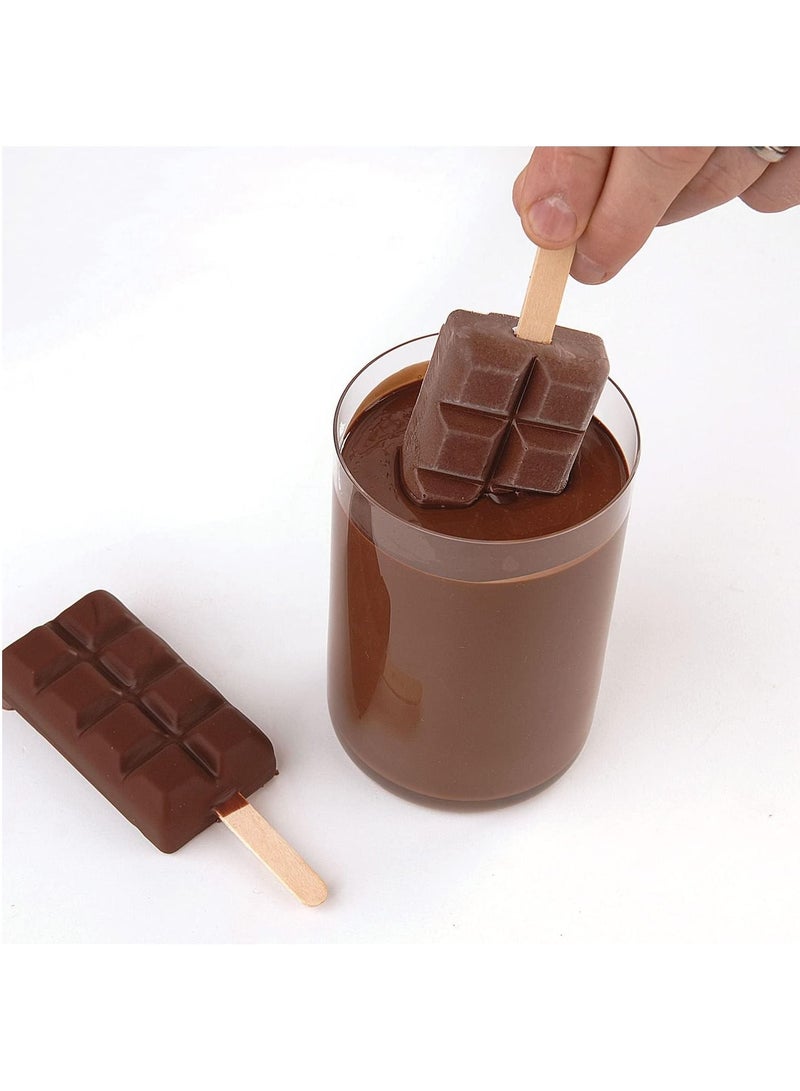 Silikomart عصي خشبية من السيليكون سهلة الاستخدام لصنع الآيس كريم من سيليكومارت، مجموعة من 100 قطعة - Image 2