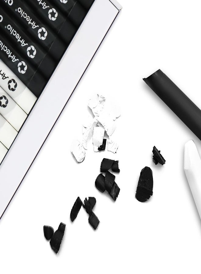 Artecho Oil Pastels Set of 12 PCS, 6 White and 6 Black (8 x 60 mm), Soft Oil Pastels for Art Painting, Drawing, Blending, Art Supplies for Artists, Beginners, Students, Teachers - Image 4