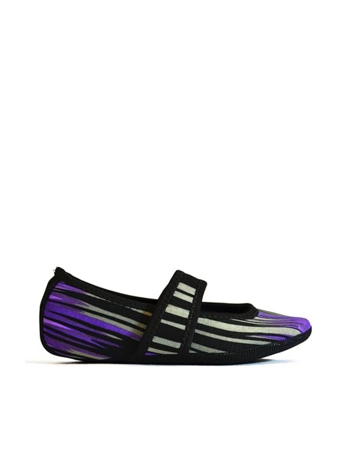 Nufoot Betsy Lou Women's Slippers, Foldable, Flexible Flats, Slipper Socks, Travel Slippers, Exercise Shoe, Dance Shoe, Yoga Socks, House Shoes, Indoor Shoes, Purple Aurora, Small - Image 1