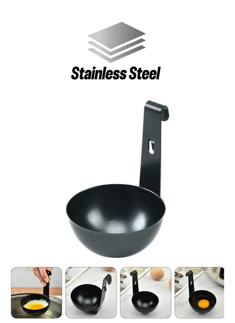 1pc Creative Breakfast Egg Cooker, Stainless Steel Egg Cooker, Egg Steaming Tool With Hook, Home Kitchen Egg Cooker Gadget, Cute Aesthetic Stuff Baking Tools Kitchen Gadgets