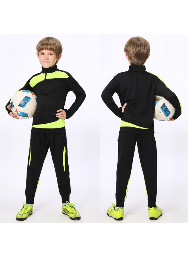 Children Boys Students Winter Long Sleeve Football Training Jersey Suit