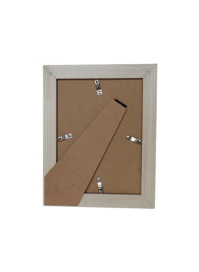 Photo Frame Set of 2, Off White MDF Picture Frames 29 x 23 cm, Modern Wooden Frame with Stand & Wall Hanging, Tabletop & Wall Mount Photo Frame Set for Home & Office - Image 3