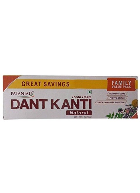 Dant Kanti Toothpaste Natural (With 1N Toothbrush) 300G Combo Pack