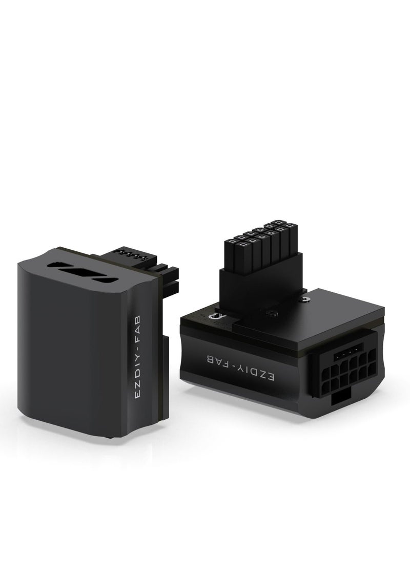 Generic - Adapter,  90 Degree Adapter, 12+4 Pin Angle Connector Power Adapter for R T X 4090, 4080, 4070 ti (Black) - Image 1