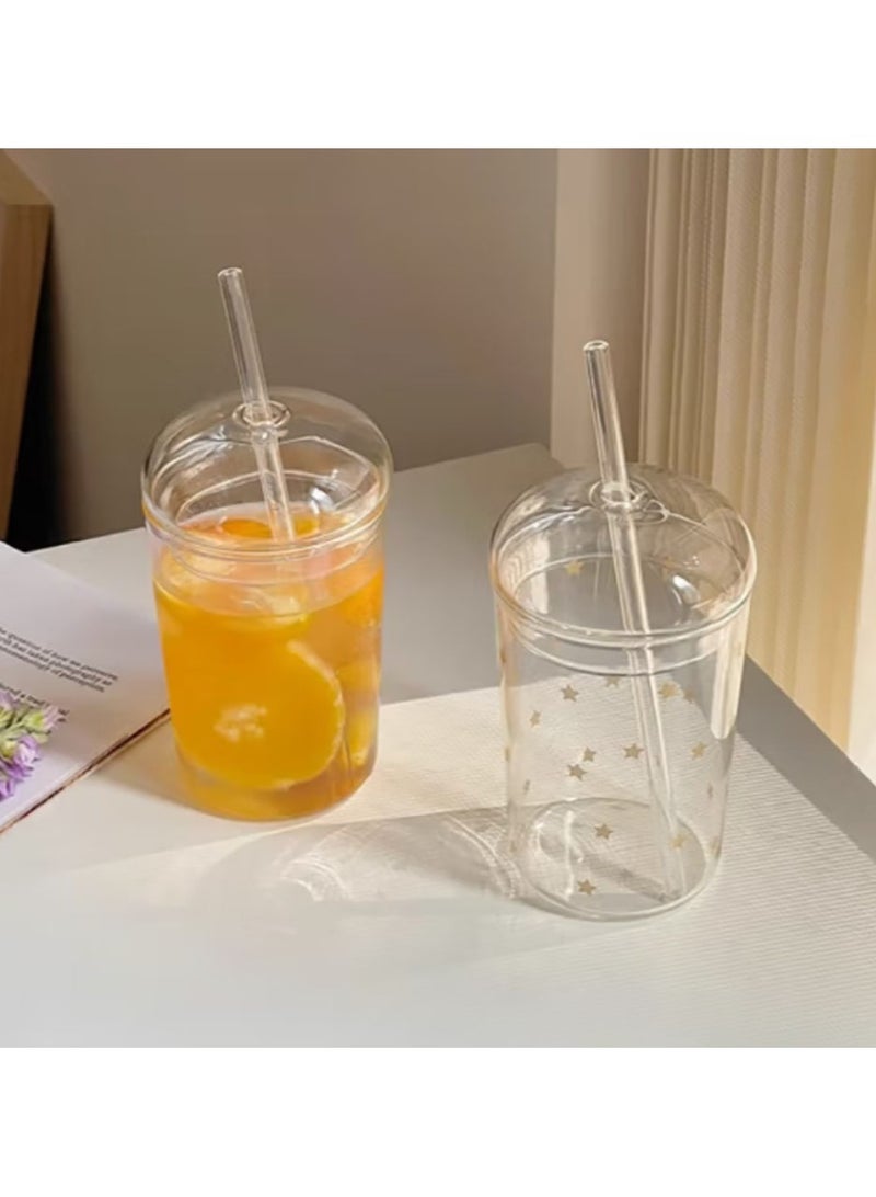 Jingke Glass Cup Large Capacity Coffee Cup Juice Cup Beverage Cup Tea Cup 510ML - Image 3