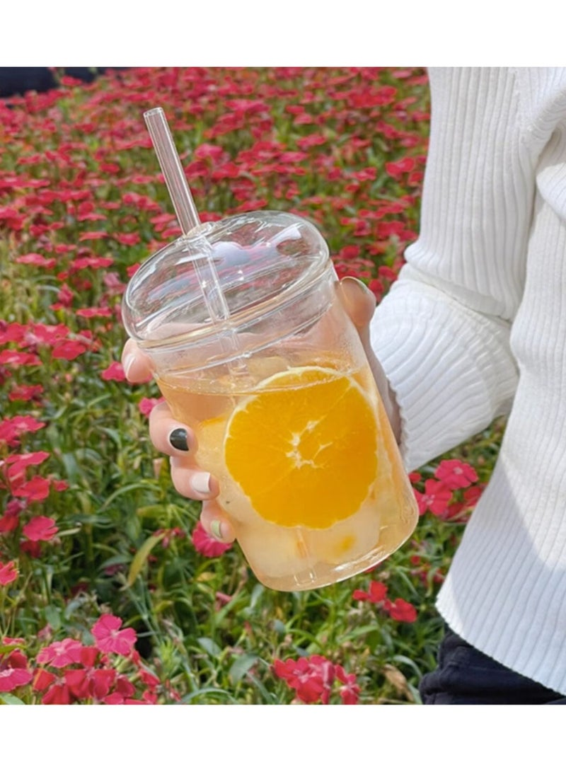 Jingke Glass Cup Large Capacity Coffee Cup Juice Cup Beverage Cup Tea Cup 510ML - Image 4