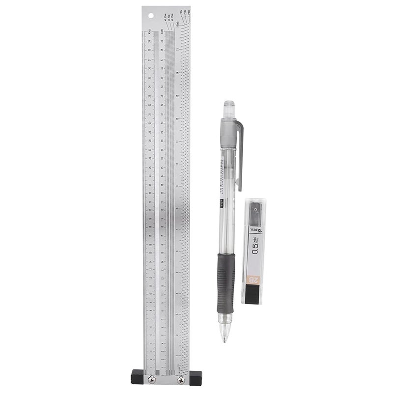 16 Inch Stainless Steel Woodworking Scribing Ruler Ultra Marking Gauge Tool - Image 5