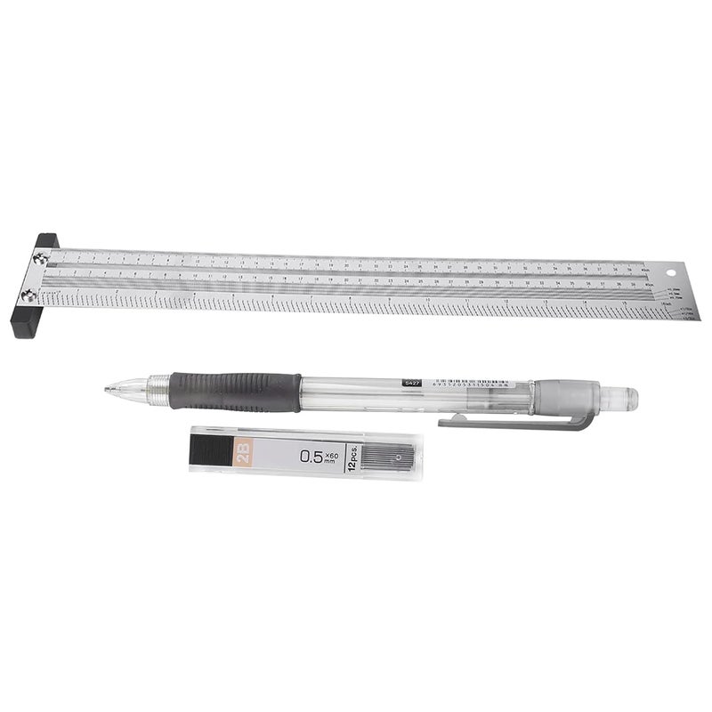 16 Inch Stainless Steel Woodworking Scribing Ruler Ultra Marking Gauge Tool - Image 4