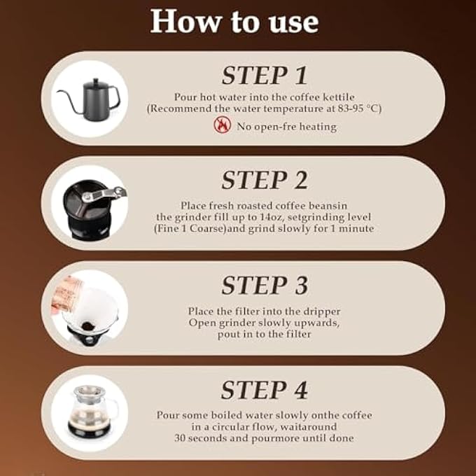 ريحني طقم ماكينة تحضير القهوة V60 - طقم Ts505 - Image 5