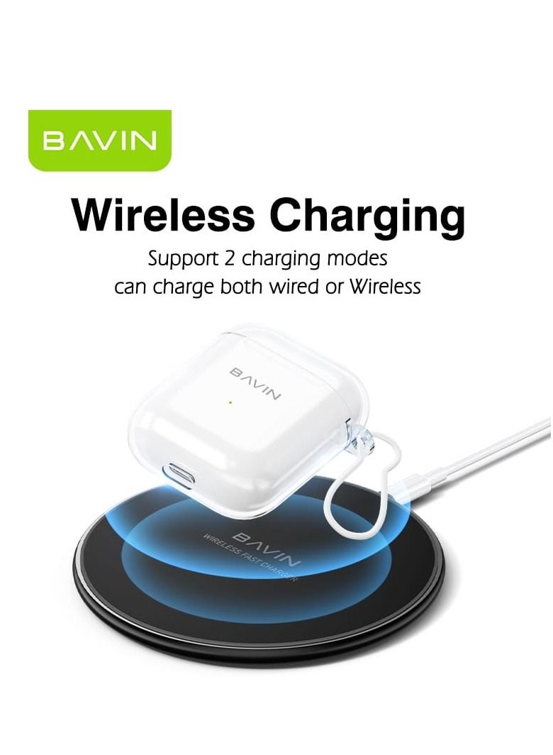 BAVIN BA35  Wireless Bluetooth Earphone Wireless Charging HiFi Stereo Sound Earbuds Touch Control