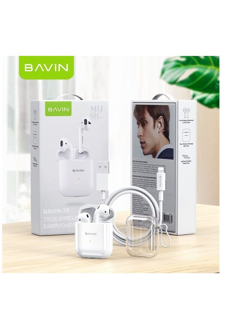BAVIN BA35  Wireless Bluetooth Earphone Wireless Charging HiFi Stereo Sound Earbuds Touch Control