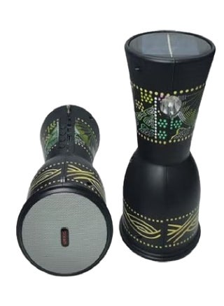 Small drum-shaped Bluetooth speaker (5 in 1) supports installing a flash drive, memory card, LED flashlight, FM radio, microphone installation, solar charging or room light - pzsku/Z5E8543119D110E991718Z/45/1748824710/d5a114be-bc82-4694-87e1-7595cd500961