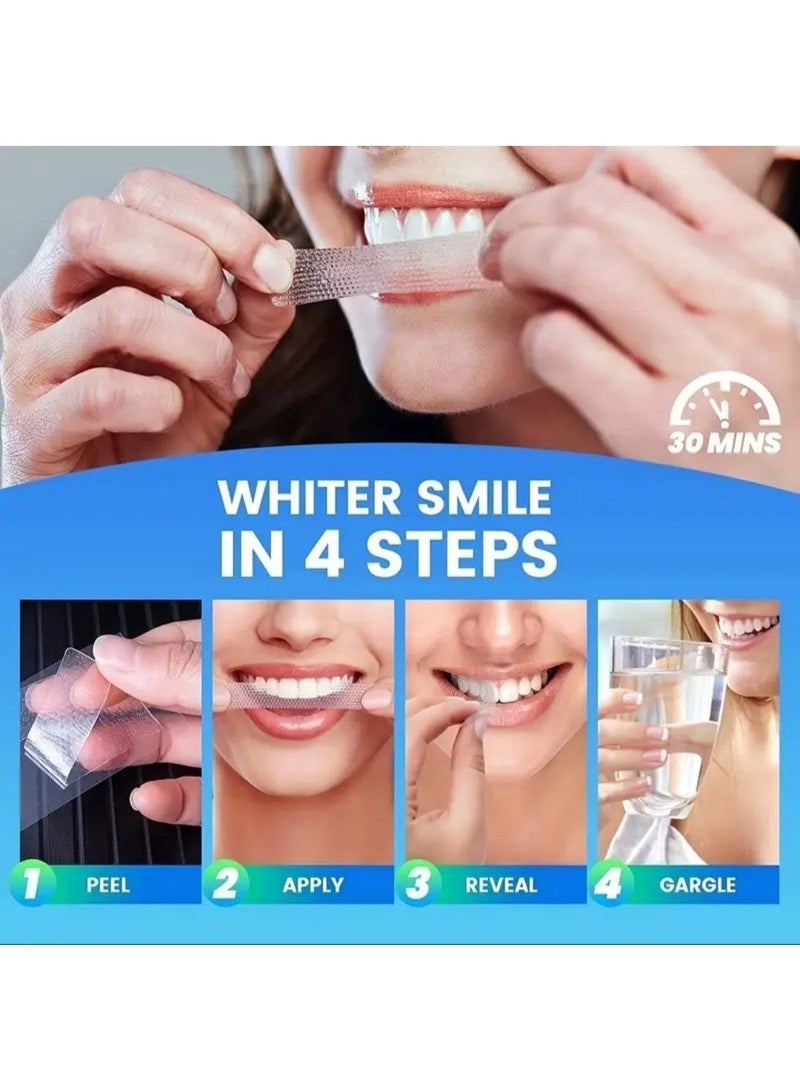 مجموعه من 10 قطع لزقات تبييض الأسنان – ابتسامة أكثر إشراقًا بسهولة من المنزل - Image 2