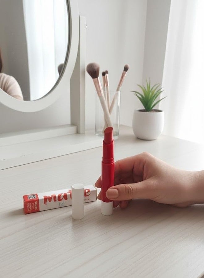 ROODILES Red Matte Lipstick - Smudge-Proof, Lightweight & Hydrating Formula - Intense Pigment, Non-Drying, Kiss-Proof Finish, Long-Lasting, Waterproof - All Skin Tones - Image 2