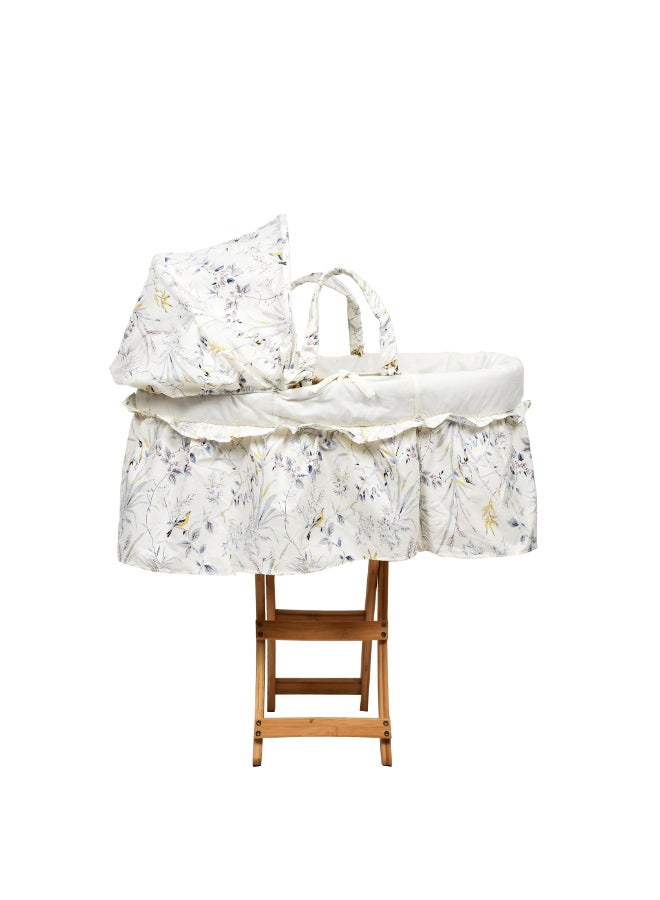 Kinder Valley Autumn Leaves Quilted Moses Basket With Natural Rocking Stand - Image 5