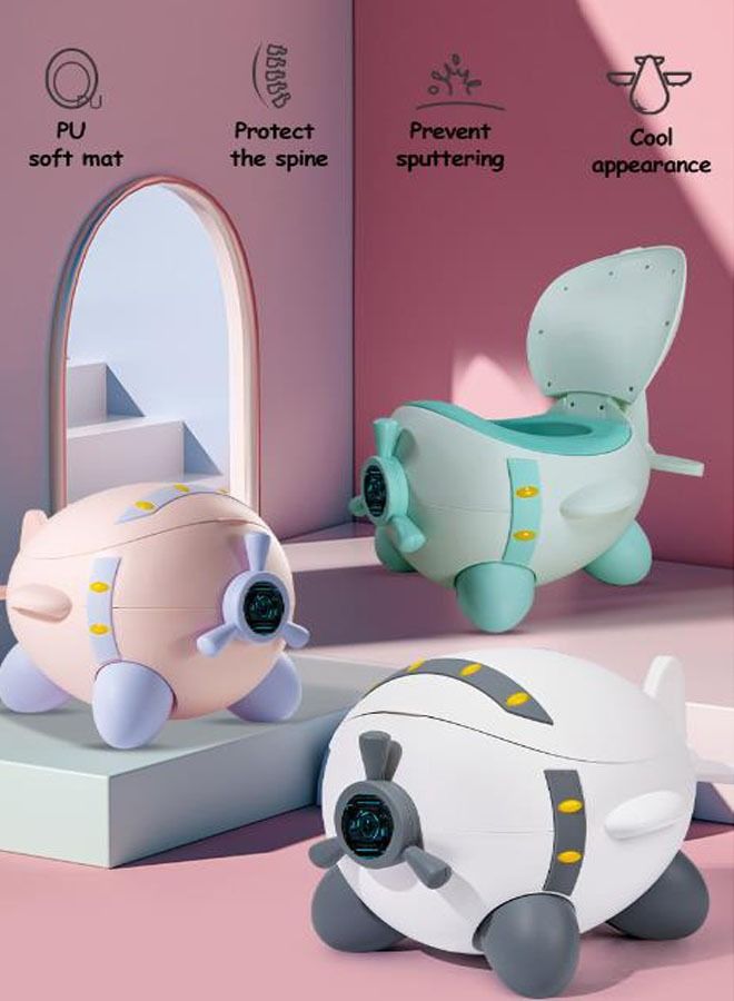Arabest Potty Training Toilet,Children's toilet,Potty Training Seat, Toddler Potty Chair with Soft Seat, Removable Potty Pot,Little airplane Toilet Seat Potty (Pink) - Image 2