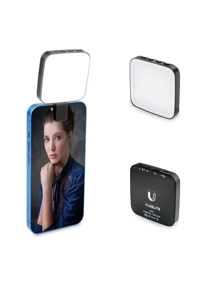 Generic - Magnetic Selfie Light, Adjustable Rechargeable LED Fill Light for iPhone 12 13 14 Series, Compatible with Live Stream, Makeup, TIK Tok, Video - Image 1