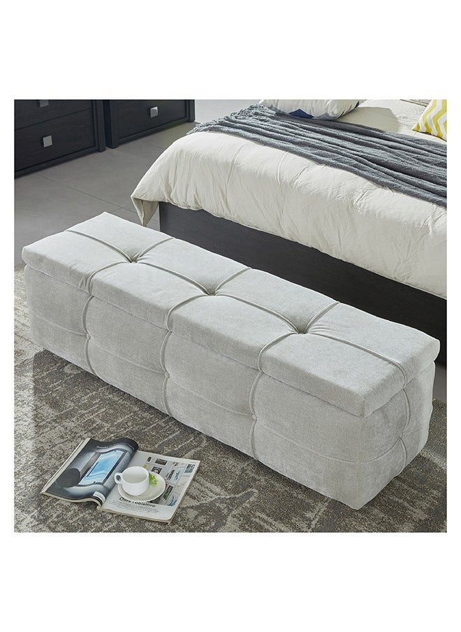 Home Box Louisiana Bed Bench with Storage 48 x 44 x 155 cm  - Image 1