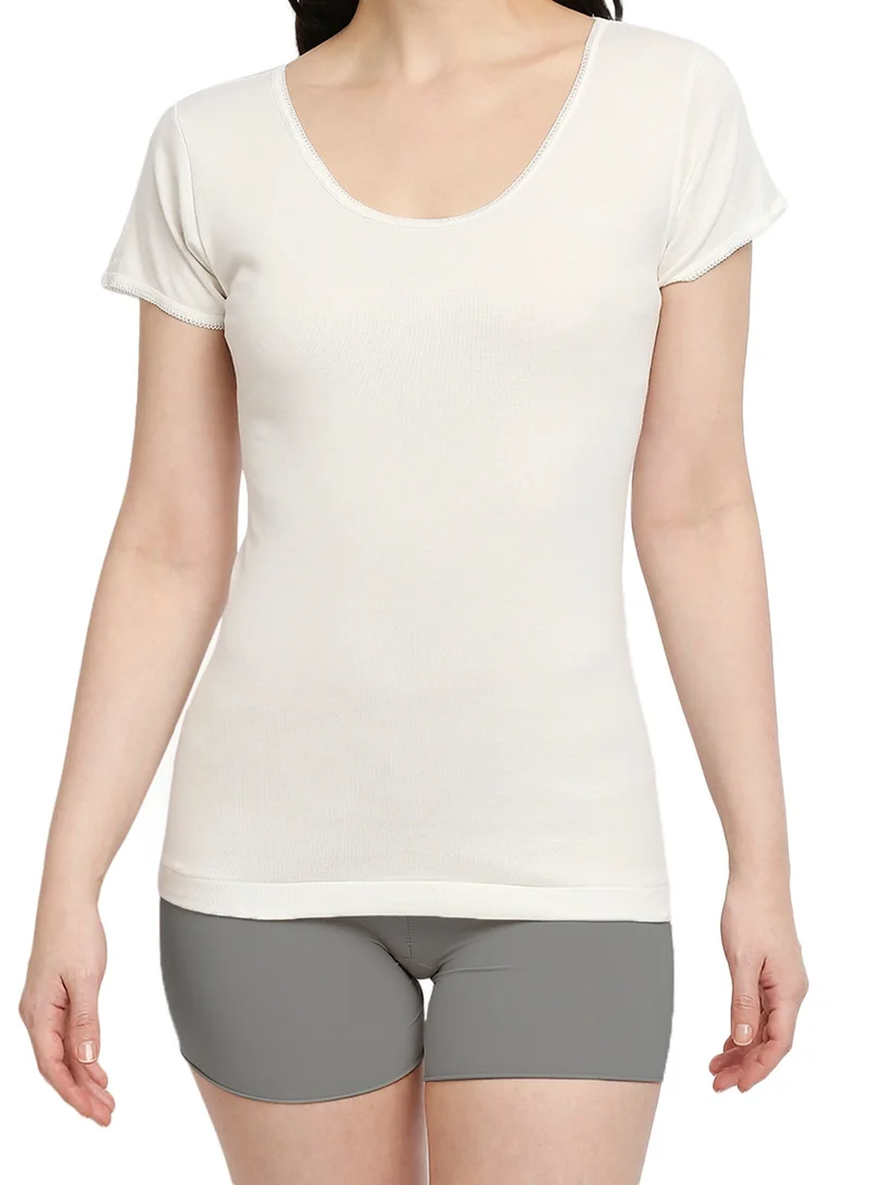 BYC GIRLS COTTON UNDERSHIRT (PACK OF 3) - IVORY