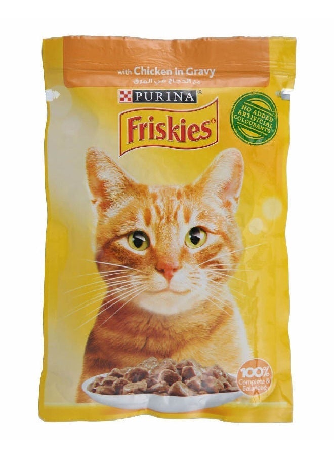 PURINA Friskies Cat Wet Food With Chicken In Gravy, 85g 