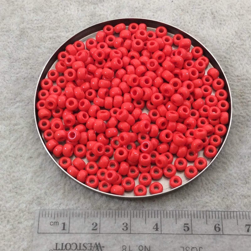 Miyuki Round Rocaille Seed Beads Size 6/0 Opaque Red Approx 20 Grams in 5 Inch Tube - Image 2