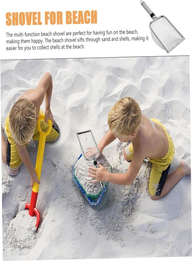 Hokoad 6Pcs Shelling Tools for Beach Include Beach Mesh Shovel, Sand Sifter with Extra Long Adjustable Handle and Mesh Beach Bag, Collecting Shells Beach Toys or Kids Girls Boys(6Pcs) - Image 5