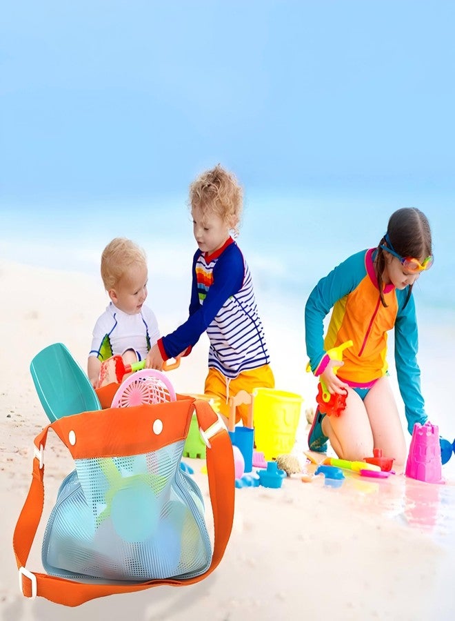 Hokoad 6Pcs Shelling Tools for Beach Include Beach Mesh Shovel, Sand Sifter with Extra Long Adjustable Handle and Mesh Beach Bag, Collecting Shells Beach Toys or Kids Girls Boys(6Pcs) - Image 4