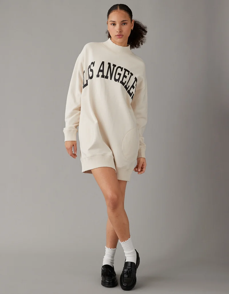 American Eagle Sweatshirt Mini Dress