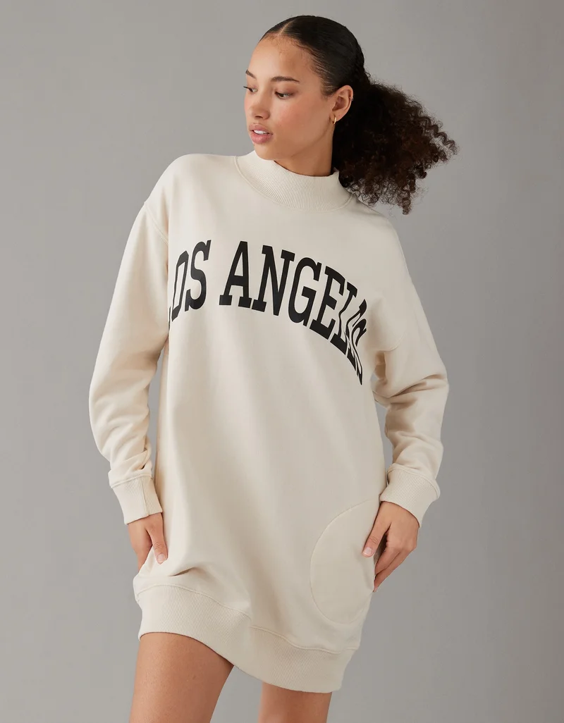 American Eagle Sweatshirt Mini Dress