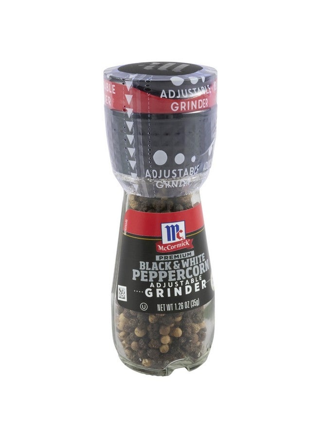 McCORMICK مطحنة فلفل مكورميك الفاخرة بالأسود والأبيض القابلة للتعديل، 1.26 أونصة - Image 1