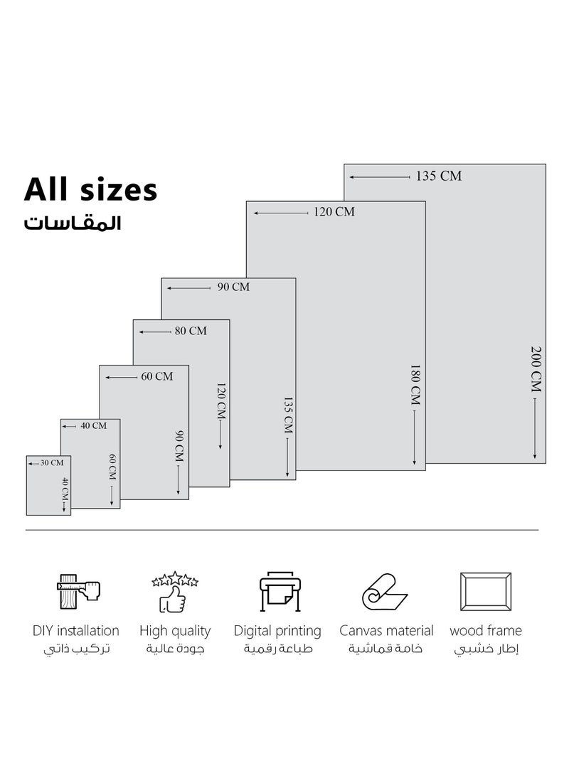 مودكلاس لوحة جدارية كانفس تصميم تجريدي مطبوعة  ثلاثية الأبعاد - Image 3