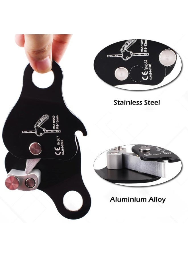 TodyJeyHo Climbing Elevator, Fallen Object Protection Rope, Clamping Device, Protective Equipment, Metal Alloy Self Locking Type, Used for Climbing, Tree Climbing, Tree Work, Cave Rescue - Image 4
