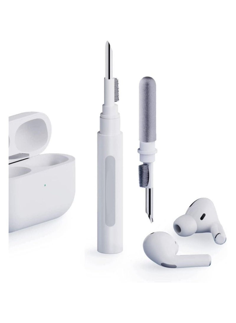 ELTRAZONE Cleaner Kit for Airpods Pro 1 2 Multi-Function Cleaning Pen Soft Brush for Bluetooth Earphones Case, Wireless Earphones, Wireless Earbuds Cleaning Tools for Huawei Samsung MI Earbuds-White - Image 1