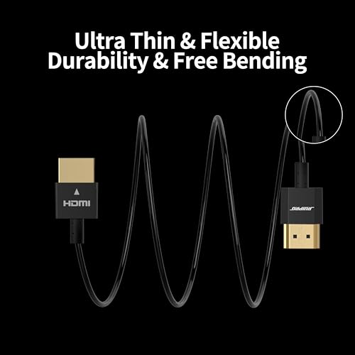 RUIPRO 8K Short HDMI Cable, Certified Ultra Thin HDMI 2.1 Cable 1.5FT 2 Pack, Ultra High Speed 48Gbps, Support 8K@60Hz 4K@120Hz, Dynamic HDR, eARC, Compatible with PS5/Xbox/Blu-ray/Projector - Image 3