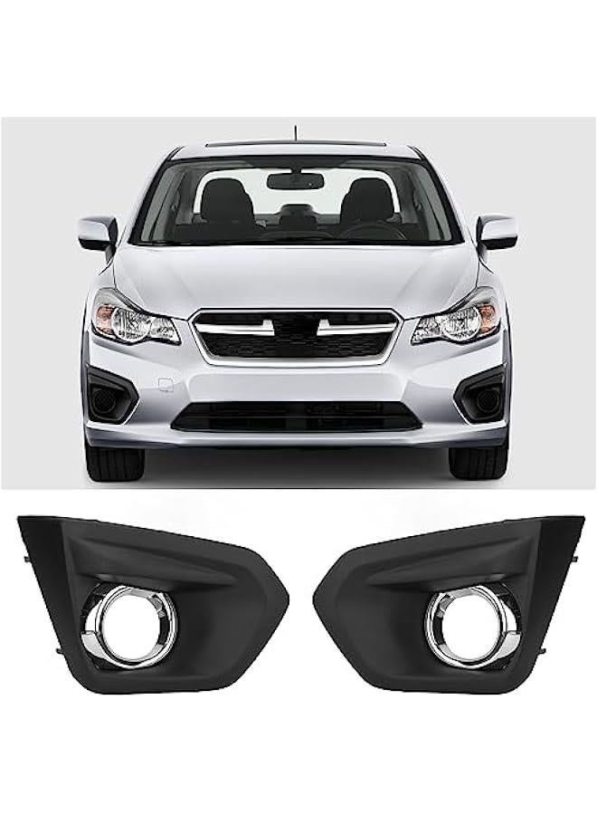 Loquat Fog Light Bezel, Driver/Passenger Side Front Bumper Fog Light Cover, Left/Right Side Chrome Front Fog Light Trim Replacement for Impreza Sedan and Wagon, for Subaru 2012-2014 - Image 5