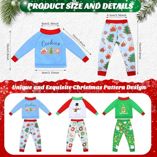 Liitrsh 6 Pcs Christmas Elf Clothes Xmas Elf Accessories Clothes Santa Elk Snowman Clothing Pajamas for Christmas Holiday DecorationCute Style - Image 5