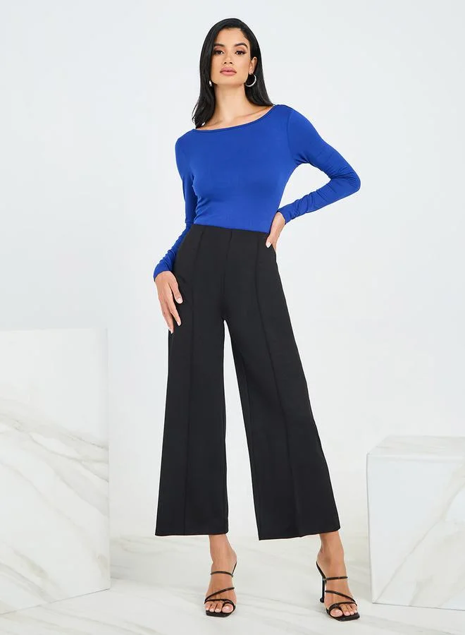 Styli Open Back Faux Rhinestone Detail Bodysuit