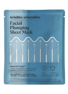 WRINKLES SCHMINKLES Facial Plumping Sheet Mask Infused With Antiaging Collagen Peptides Vitamin B3 & Hyaluronic Acid 1 Count  - Image 4
