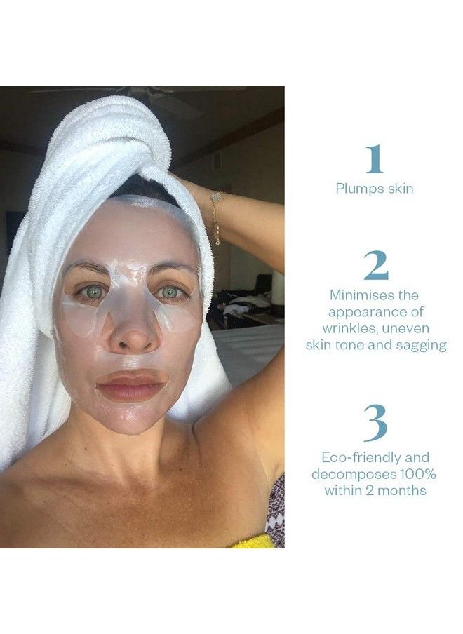 WRINKLES SCHMINKLES قناع ورقي لنفخ الوجه غني بببتيدات الكولاجين المضادة للشيخوخة وفيتامين ب 3 وحمض الهيالورونيك، 1 قطعة  - Image 3