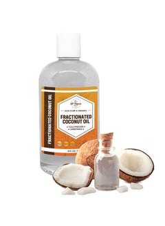33RD PARALLEL SOAP CO. Organic Fractionated Coconut Oil 8 oz Premium Grade NonGMO Cold Pressed  100 Pure Fractionated Coconut Oil for Skin Face Hair Soap Making  Ideal Carrier for Essential Oils  8 FL OZ 