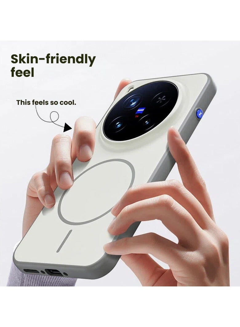 عام غلاف متوافق مع VIVO X300 Pro 2025، 【متوافق مع Mag-Safe】، حماية شاملة، مزيج من ظهر صلب من الـPC وإطار ناعم من الـTPU، غلاف واقي رفيع بملمس مات مقاوم للسقوط - Image 4